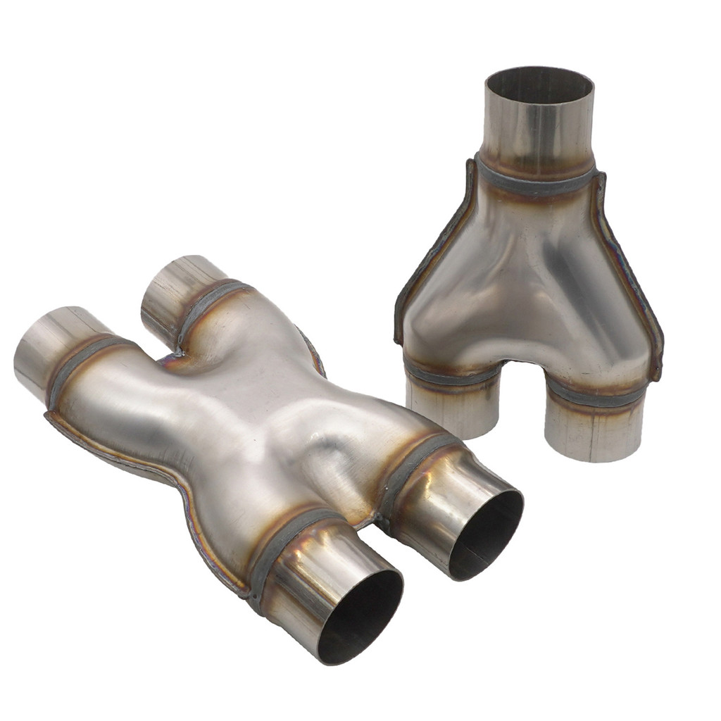 Knalpot Mobil Universal Pipa Y Knalpot Baja Tahan Karat Pipa 3 Arah Pipa H Konektor Adaptor 4 Arah P