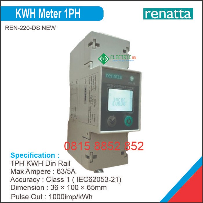 KWH Power Meter 1 Phase REN-220 DS