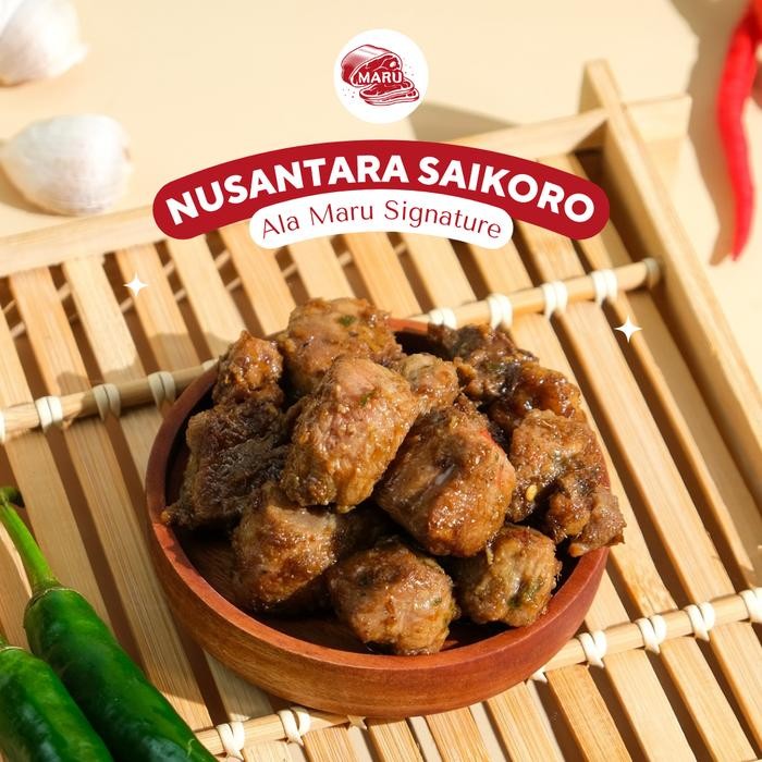 

MARU SIGNATURE Daging Sapi Saikoro Meltiq Marinasi Bumbu Nusantara 500