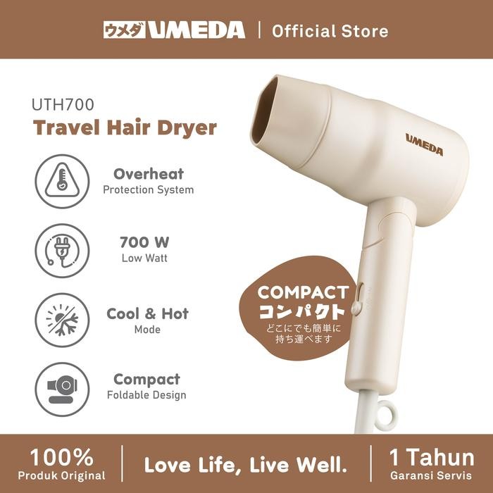 umeda travel hair dryer uth700 / pengering rambut [mutu terbaik]