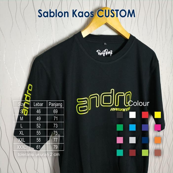 Terlaris Kaos Andro Tenis Meja Lokal Pingpong Model 2