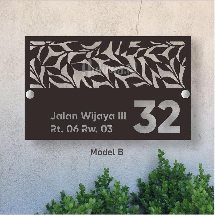 Nomor Rumah Acrylic / Nomor Rumah Akrilik Unik / Nomor Rumah Motif