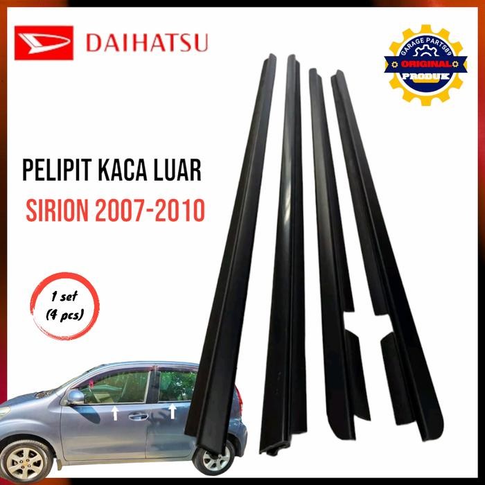 1 SET PELIPIT KACA LUAR DAIHATSU SIRION 2007-2010 KARET WEATHER STRIP