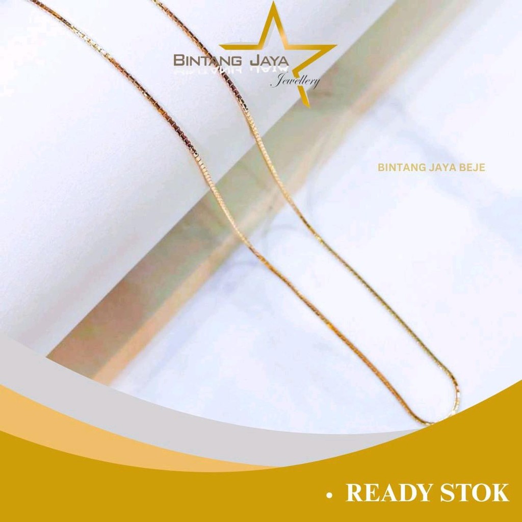 Kalung Emas Asli Italy Santa – Kadar 375 (8K), Panjang 42CM Berat 2,54g – Kalung Elegan Bernuansa Re