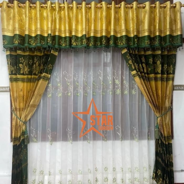 Gorden Joda Model Poni Pisah Korden Jodha Gorden Jendela Pintu Gorden Ukuran 2meter dan 3meter