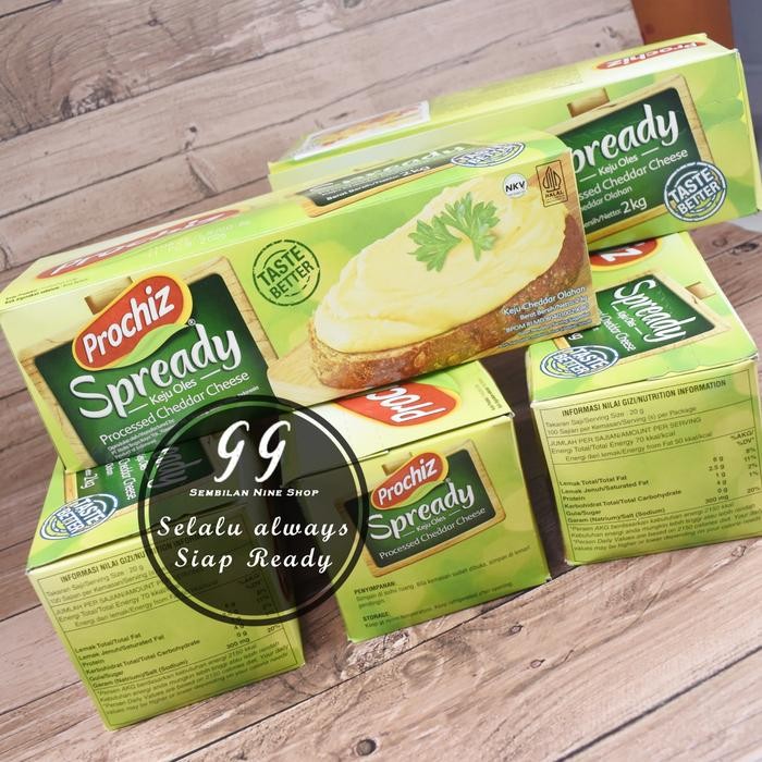 

Prochiz SPREADY 2 KG Keju Oles Cheddar Cheese spread isian filling olesan