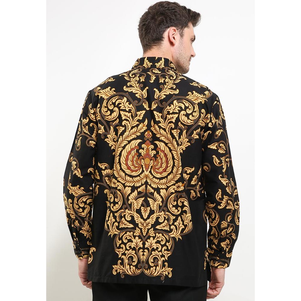 DANAR HADI - Kemeja Batik PA Lar Ukir-Ukiran - 5LRUK.7806.24 - Hitam