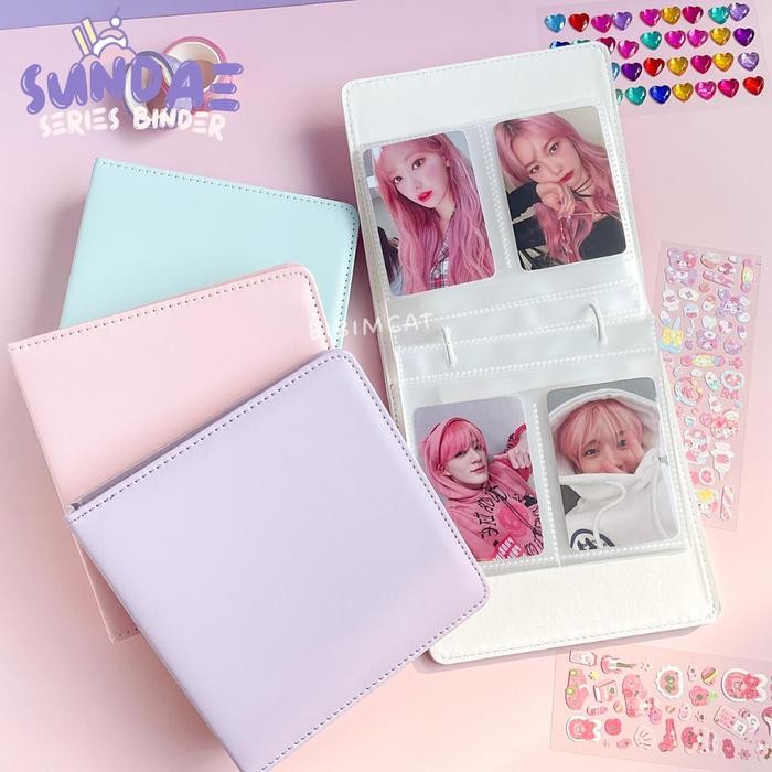 

SUNDAE - BINDER PHOTOCARD 2P LEATHER CASE / BINDER ALBUM PC PASTEL KODE 447