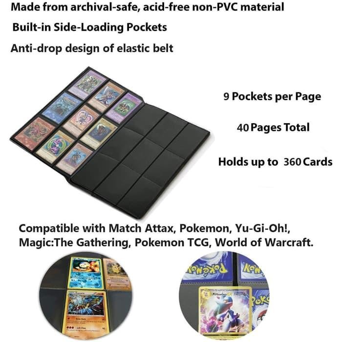 

PREMIUM 9-POCKET PRO-BINDER ALBUM 360 KARTU POKEMON MAGIC KPOP SPORT KODE 558