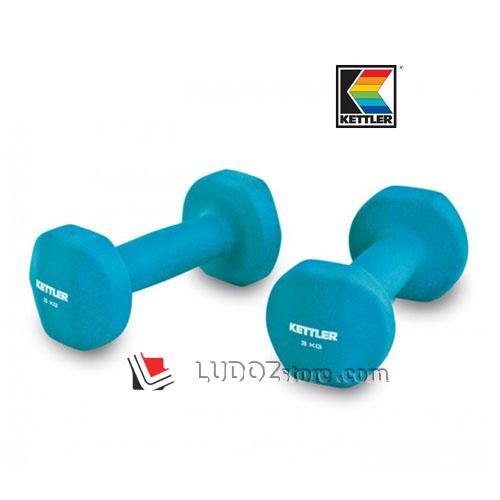 Promo Neoprene 6Kg/Pair Dumbell 2X 3Kg Kettler Barbell Plastik Barbel Dumbel Cod