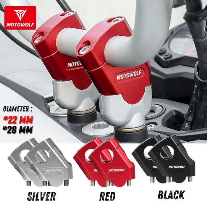 Motowolf Peninggi Stang Motor Raiser Stang Honda Adv Yamaha Universal