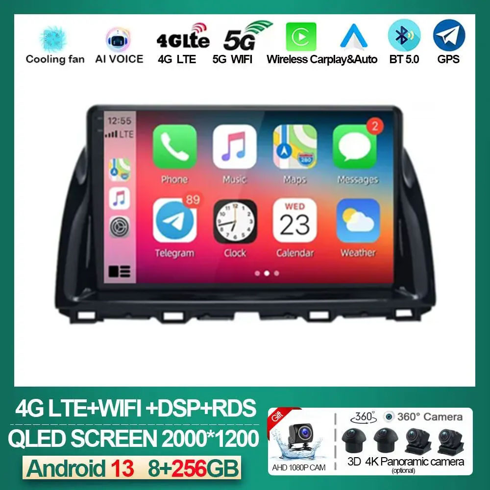 Android 13 For Mazda CX5 CX-5 CX 5 2012 - 2015 Car Radio Multimedia