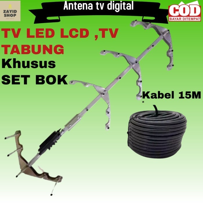 (Expert) Antena tv digital Autdoor LED super jernih tv tabung antena