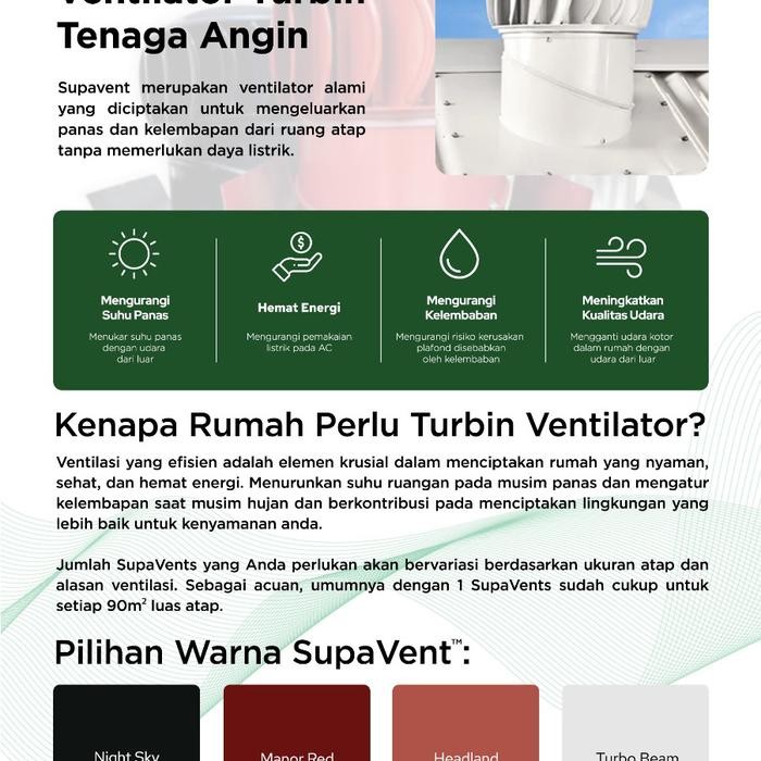 SupaVent Turbin Ventilator Polycarbonate Turbine