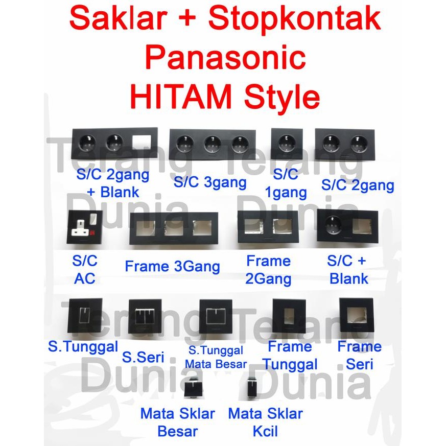 (Expert) Saklar Panasonic Hitam Stopkontak Panasonic Hitam Style Saklar Hitam