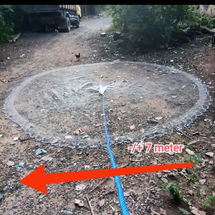 Jala Ikan Lempar Lubang 1 1/2 Inch Panjang