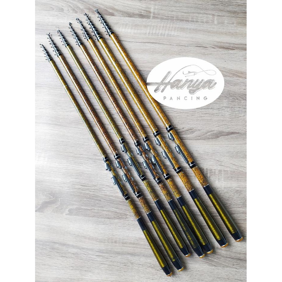 Joran Tegek Kolong Oregon Batik Ring 360 450 540 Carbon Siap Pakai