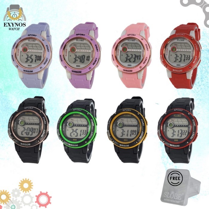 (Expert) FAVORITE JAM TANGAN ANAK SD / ABG COWOK PRIA SLOBE DIGITAL 660 KECIL