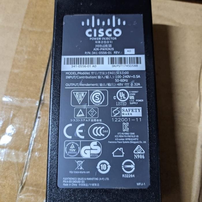 Diskon Adaptor Access Point Cisco Poe Gigabit Air-Pwrinj 48Volt 48V Original