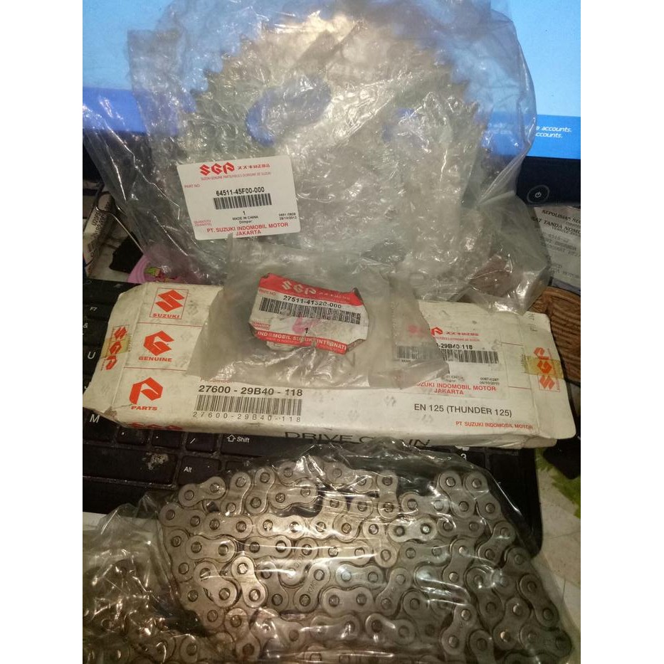 Rantai ger set suzuki THUNDER 125 2005-2009 ORIGINAL SGP