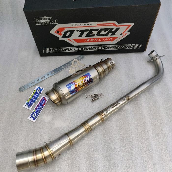 knalpot original otech racing rc titan fullset jupiter vega Supra revo shogun smash , original