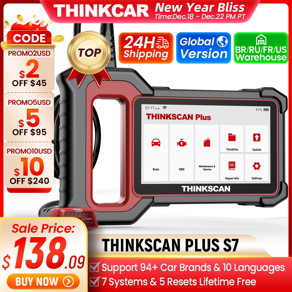THINKCAR Thinkscan Plus S7 S6 S4 Obd2 Scanner Car Diagnostic Tools