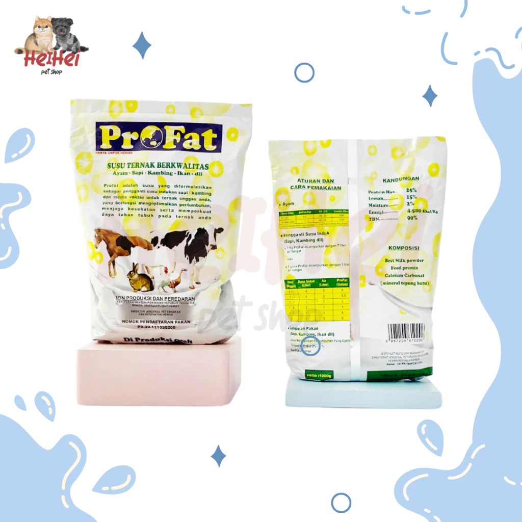 PROFAT 1 KG Profat Susu Ternak Berkualitas 1 kg Susu Ternak Profat 1kg Untuk Sapi Kambing Ikan Ayam 