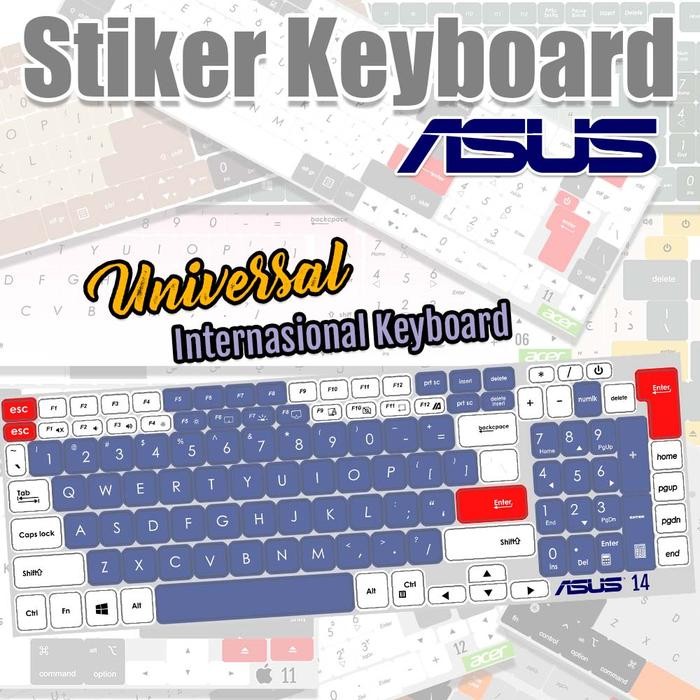 [Expert] ASUS Stiker Keyboard Universal Keyboard Garskin Laptop