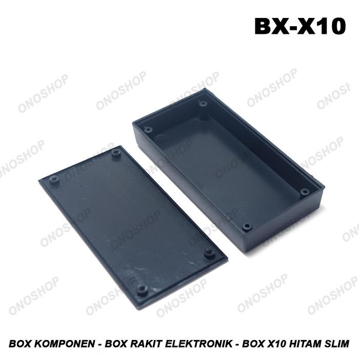 (Expert) Box Komponen - Box Rakit Elektronik - Box X10 Hitam Slim