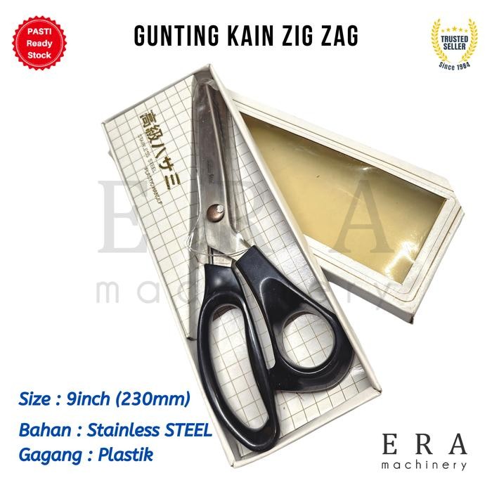 Terlaris Gunting Gelombang Zigzag Gerigi Gunting Kain Stainles Steel Original Gunting Kain Kerta