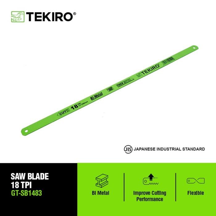 PREMIUM TEKIRO MATA GERGAJI BESI 18 TPI - TANGAN 12 INCH /MATA GERGAJI BESI