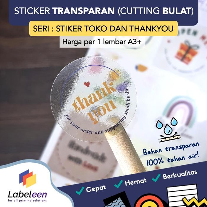 

Cetak icker TRANSPARAN Cuom Cutting Bulat TANPA MIN. ORDER A3+