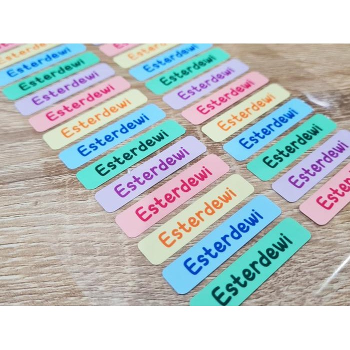 

icker Label Nama Anak Cuom Waterproof