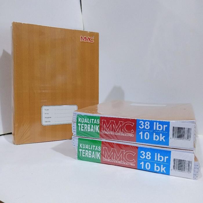 

MMC 1 Pak Buku Tulis 38 Lembar 10 Buku Dengan Cover Sampul Coklat ationery Paper