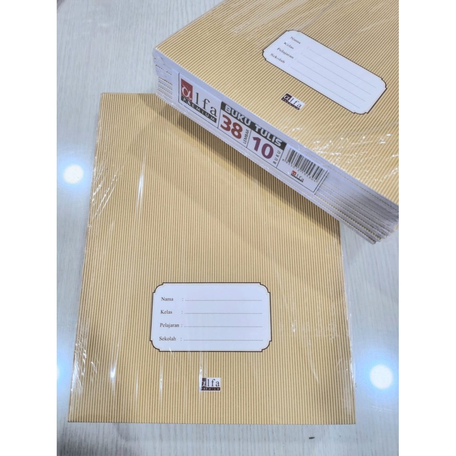 

Buku Tulis Kraft Alfa 38 Lembar Newar Sampul Coklat