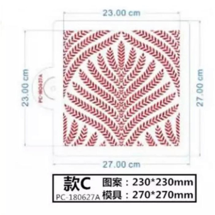 

CAKE STENCILS LACE PATTERN STENCIL CAKE DEKORASI KUE BIG FERN STENCIL