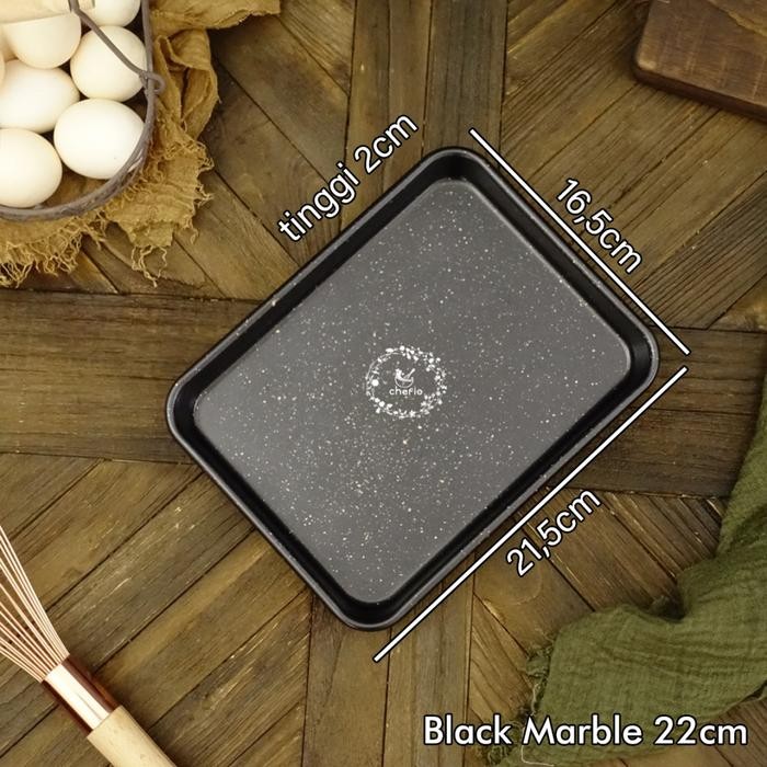 

Chefio Loyang Persegi Panjang Black Marble / Baking Tray Kue Kering Gratis Ongkir