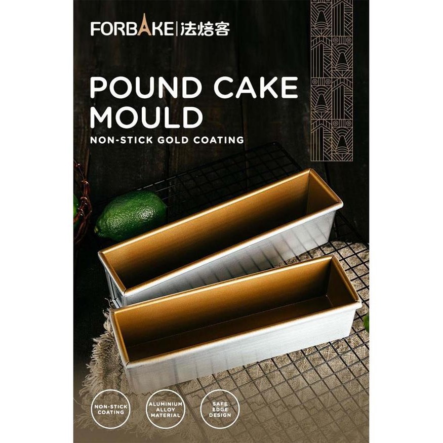 

Pound Cake Bread Non-Stick Gold Mould - Forbake Gratis Ongkir