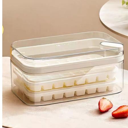 

Ice Cube Tray Push Lid Korea / Cetakan Es Batu Tekan Wadah Transparan Gratis Ongkir