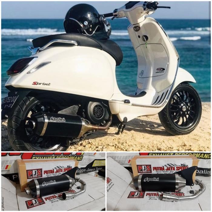Knalpot Custom Polini For Vespa Sprint/Primavera/Lx /S /Gts
