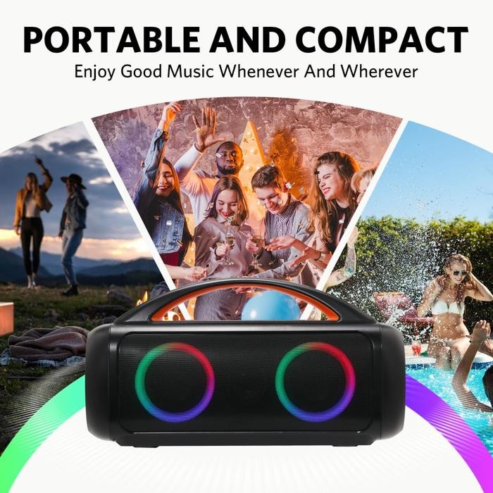 Earfun Uboom Raver - Portable Bluetooth Party Speaker With 90W Powerful Bass & Rgb Led Party Light