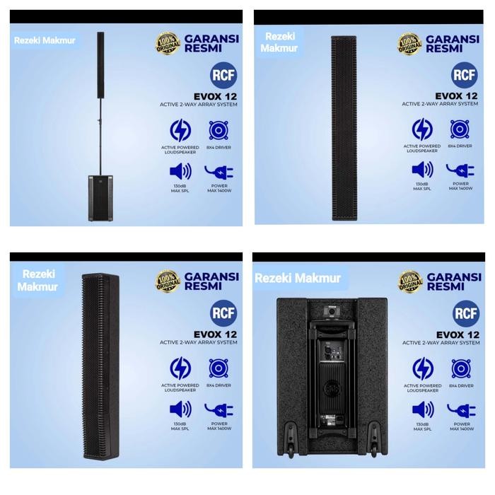 Speaker Aktif Rcf Evox 12 Isi 2Pcs / Sepasang Garansi
