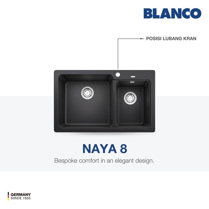 KITCHEN SINK BAK CUCI PIRING GRANIT 2 LUBANG BLANCO SILGRANIT NAYA 8 - PAKET KITCHEN SINK DAN KERAN