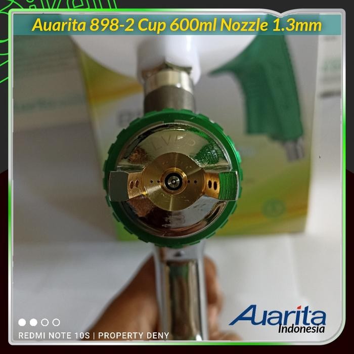SPRAY GUN LVLP AUARITA 898-2 ORIGINAL CUP 600ML NOZZLE 1.3MM