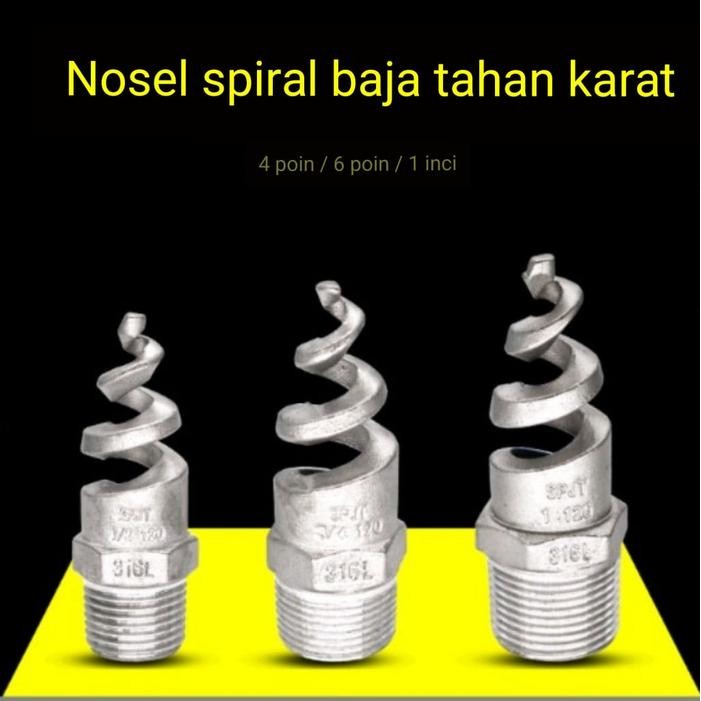 1 / 2 " STAINLESS STEEL SPIRAL CONE ATOMIZATION SPRAY NOZZLE JET NOZZLE SPRAY SPIRAL