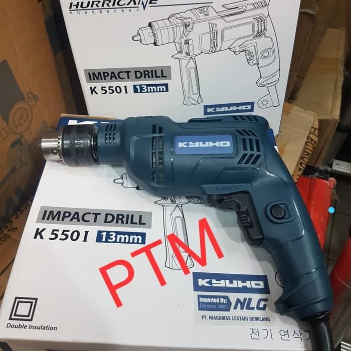 MESIN BOR TANGAN KYUHO K550i - BOR TEMBOK 13MM - IMPACT DRILL KYUHO