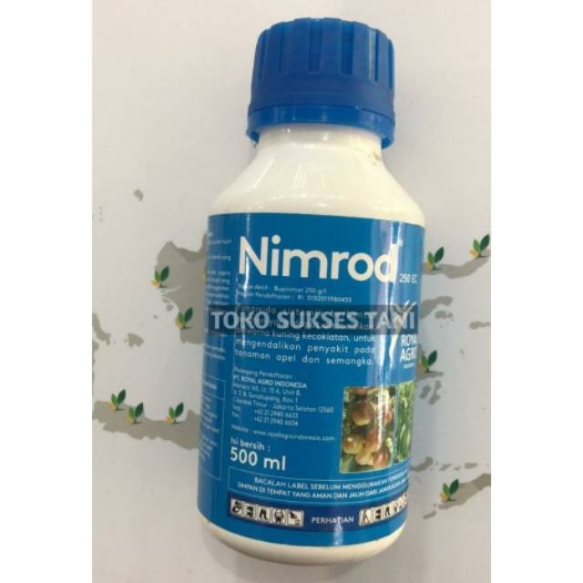 Fungisida sistemik NIMROD 250EC. Isi 500ml. Sasaran utama embun tepung Kode 543