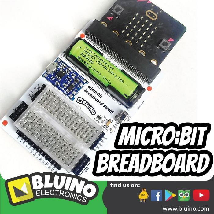 Microbit Breadboard Shield - Micro Bit Starter Kit - IO extender Expansion for micro:bit V2