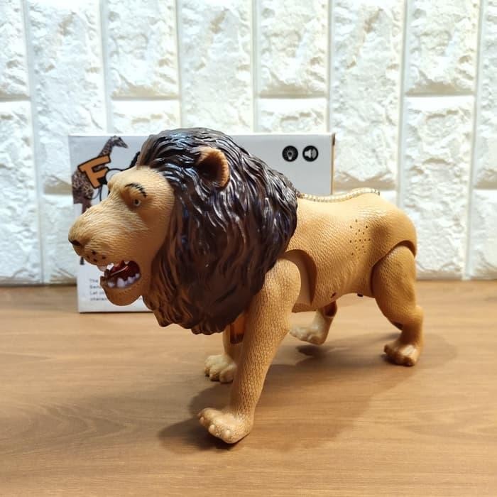 Mainan Robot Singa Bisa Jalan Suara dan Lampu