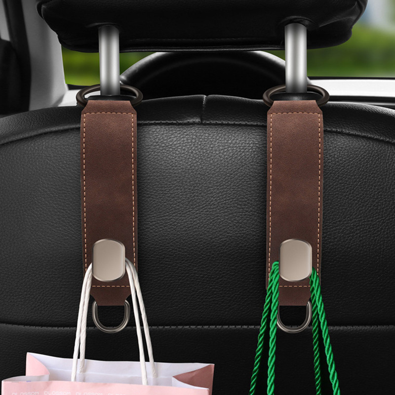 IMPORT Car Seat Headrest Hook Universal Hidden Car Hook Suede Metal Hanging Hooks Interior Seat Back